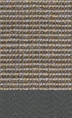 Sisal Salvador kies 043 tæppe med kantbånd i grau 042